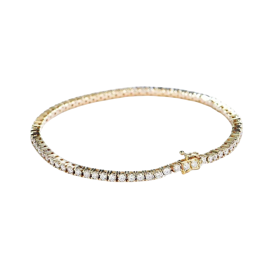 14k Moissanite Aurora Tennis Bracelet 2.5 mm